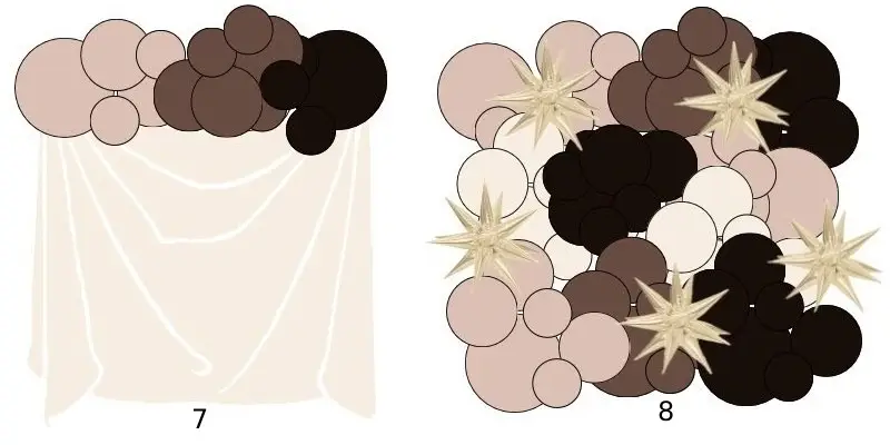 مدل تاج و دیوار بادکنکی